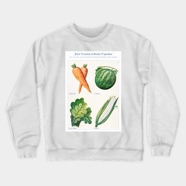 Garden Vegetable watercolor illustration (1915) Crewneck Sweatshirt by WAITE-SMITH VINTAGE ART